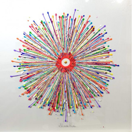 "aller vivre là-bas" 100x100cm
